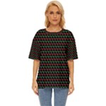 Geometric Abstract Pattern Line Oversized Basic T-Shirt