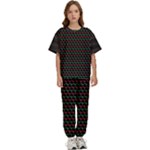 Geometric Abstract Pattern Line Kids  T-Shirt and Pants Sports Set