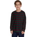 Geometric Abstract Pattern Line Kids  Crewneck Sweatshirt