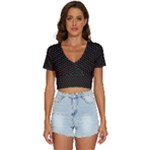 Geometric Abstract Pattern Line V-Neck Crop Top