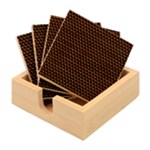 Geometric Abstract Pattern Line Bamboo Coaster Set