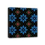 Flower Pattern Flora Floral Seamless Mini Canvas 4  x 4  (Stretched)