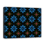 Flower Pattern Flora Floral Seamless Canvas 14  x 11  (Stretched)