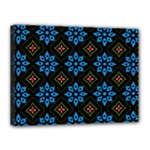 Flower Pattern Flora Floral Seamless Canvas 16  x 12  (Stretched)