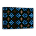 Flower Pattern Flora Floral Seamless Canvas 18  x 12  (Stretched)