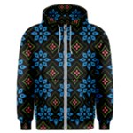 Flower Pattern Flora Floral Seamless Men s Zipper Hoodie