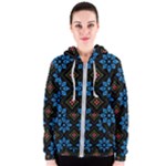 Flower Pattern Flora Floral Seamless Women s Zipper Hoodie