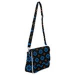 Flower Pattern Flora Floral Seamless Shoulder Bag with Back Zipper