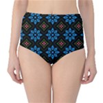 Flower Pattern Flora Floral Seamless Classic High-Waist Bikini Bottoms