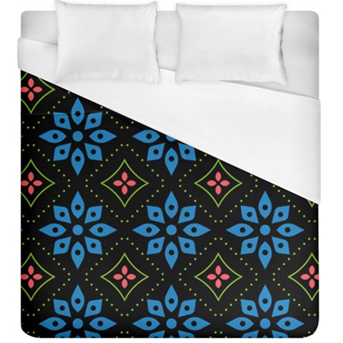 Flower Pattern Flora Floral Seamless Duvet Cover (King Size) from ArtsNow.com