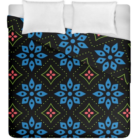 Flower Pattern Flora Floral Seamless Duvet Cover Double Side (King Size) from ArtsNow.com