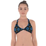 Flower Pattern Flora Floral Seamless Halter Neck Bikini Top