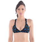 Flower Pattern Flora Floral Seamless Plunge Bikini Top