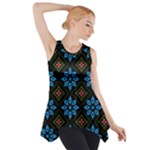 Flower Pattern Flora Floral Seamless Side Drop Tank Tunic