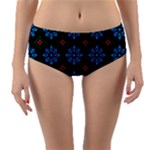 Flower Pattern Flora Floral Seamless Reversible Mid-Waist Bikini Bottoms