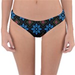 Flower Pattern Flora Floral Seamless Reversible Hipster Bikini Bottoms