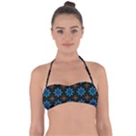 Flower Pattern Flora Floral Seamless Tie Back Bikini Top