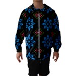 Flower Pattern Flora Floral Seamless Kids  Hooded Windbreaker