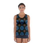 Flower Pattern Flora Floral Seamless Sport Tank Top 