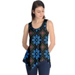 Flower Pattern Flora Floral Seamless Sleeveless Tunic