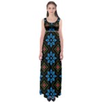 Flower Pattern Flora Floral Seamless Empire Waist Maxi Dress