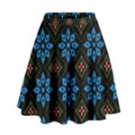 Flower Pattern Flora Floral Seamless High Waist Skirt