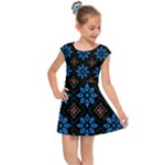 Flower Pattern Flora Floral Seamless Kids  Cap Sleeve Dress