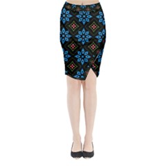 Flower Pattern Flora Floral Seamless Midi Wrap Pencil Skirt from ArtsNow.com