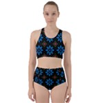 Flower Pattern Flora Floral Seamless Racer Back Bikini Set