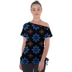 Off Shoulder Tie-Up T-Shirt 