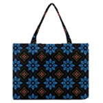 Flower Pattern Flora Floral Seamless Zipper Medium Tote Bag