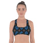 Flower Pattern Flora Floral Seamless Cross Back Sports Bra