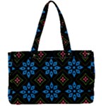 Flower Pattern Flora Floral Seamless Canvas Work Bag