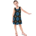 Flower Pattern Flora Floral Seamless Kids  Sleeveless Dress