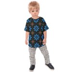 Flower Pattern Flora Floral Seamless Kids  Raglan T-Shirt