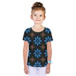 Flower Pattern Flora Floral Seamless Kids  One Piece T-Shirt