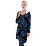 Flower Pattern Flora Floral Seamless Hooded Pocket Cardigan