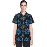 Flower Pattern Flora Floral Seamless Women s Short Sleeve Shirt