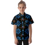 Flower Pattern Flora Floral Seamless Kids  Short Sleeve Shirt