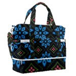 Flower Pattern Flora Floral Seamless Sports Shoulder Bag with Shoes Compartment