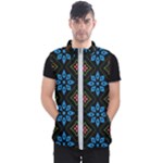 Flower Pattern Flora Floral Seamless Men s Puffer Vest