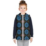 Flower Pattern Flora Floral Seamless Kids  Hooded Puffer Vest