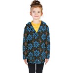 Flower Pattern Flora Floral Seamless Kids  Double Breasted Button Coat