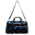 Flower Pattern Flora Floral Seamless Sports Gym Duffle Bag with Shoe Compartment