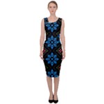 Flower Pattern Flora Floral Seamless Sleeveless Pencil Dress