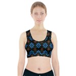 Flower Pattern Flora Floral Seamless Sports Bra With Pocket