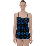 Flower Pattern Flora Floral Seamless Babydoll Tankini Set