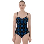 Flower Pattern Flora Floral Seamless Sweetheart Tankini Set