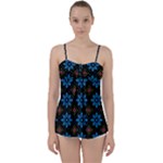 Flower Pattern Flora Floral Seamless Babydoll Tankini Top