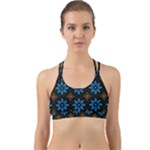 Flower Pattern Flora Floral Seamless Back Web Sports Bra